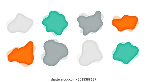 flat style organic blob shape in collection vector