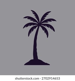 Flat style palm illustration icon