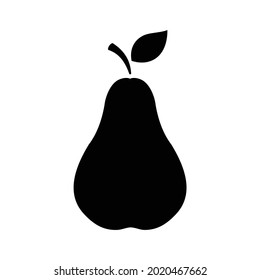 flat style pear icon illustration