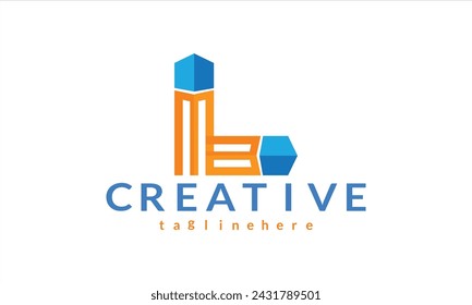 Flat style pencil icon or logo design element, editable abstract vector