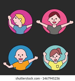 flat style people. characters vector illustration.