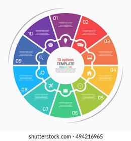 Vector Infographics Puzzle Template Chart Diagram Stock Vector (Royalty ...