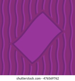 Flat style pink color frame and textured background. Simple vector decoration