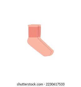 Flat Style Pink Socks Vector illustartion. Cartoon style Socks vector icon isolated on white background. Cute socks for girls