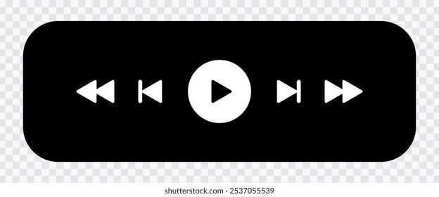 "Icono de Botón de reproducción de estilo plano para reproductores de música e interfaces de reproducción".