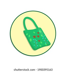 bolso de señora de maceta de estilo plano, aislado y de moda. El fondo del saco de Lady para el logotipo de diseño de su sitio web, aplicación, interfaz de usuario. Ilustración del icono del vector, EPS10.