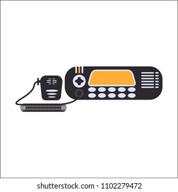 Flat style radio station isolated vector on white background