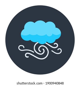 
Flat style of rain, cloud raining icon in trendy style 