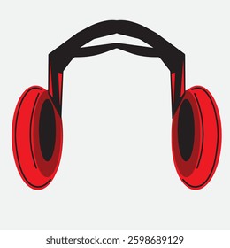 flat style reflective safety sound dampener isolated