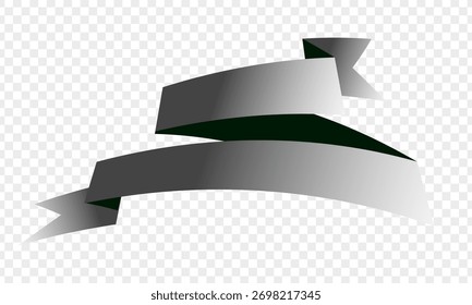 Flat Style Ribbon Title Box Graphic Design Element