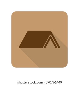 Flat style Roof web app icon on light brown background