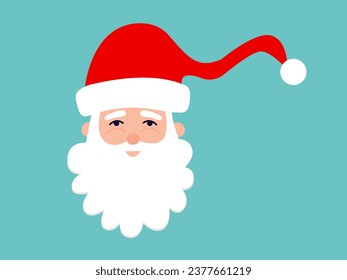 Flat style Santa Claus icon vector illustration