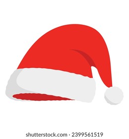 Flat style Santa Hat icon illustration.