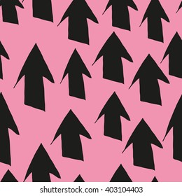 Flat Style Seamless Arrow Vector Background Pattern textile fabric fashion