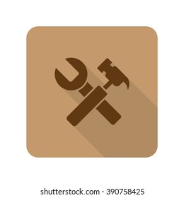 Flat style Service web app icon on light brown background