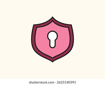 Flat style shield icon symbolizing protection and security. Ideal for safety, defense, and privacy themes. Clean, modern, and fully scalable vector design.