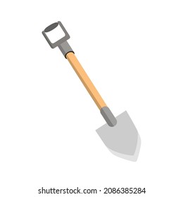 Flaches Schaufellsymbol auf weißem Hintergrund, Vektorgrafik.