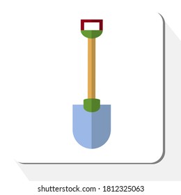 ilustración de pala de estilo plano. ilustración vectorial en estilo plano. tema del día laboral.