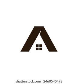 Flat style simple home logo design