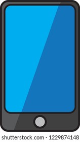 Flat style smartphone