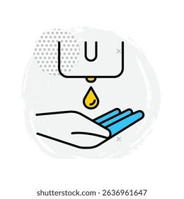 Ícone de vetor de desinfetante de sabão de estilo plano