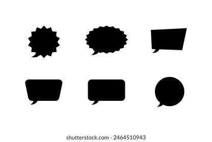 Flat style speech bubble pack dialog baloons in differents shapes design
