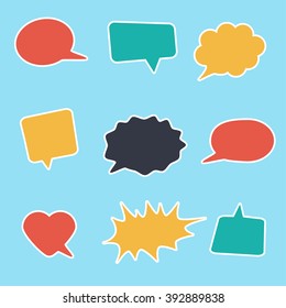 flat style speech bubbles. vector illustration