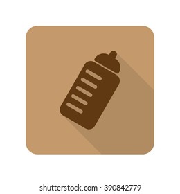 Flat style Sport Drink web app icon on light brown background