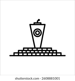flat style stage podium icon template
