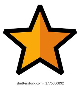 icono de estrella de estilo plano. un símbolo de apreciación