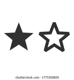 flat style star icon. a symbol of appreciation