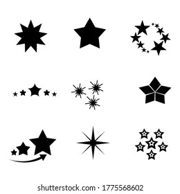 
flat style star icon. a symbol of appreciation. star set icon