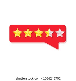 Flat style of Star rating award