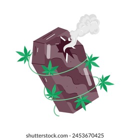 Ein flacher Stil Aufkleber aus Stoner Sarg