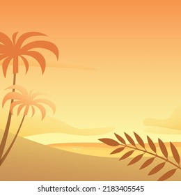 flat style summer background of sea, holiday concept