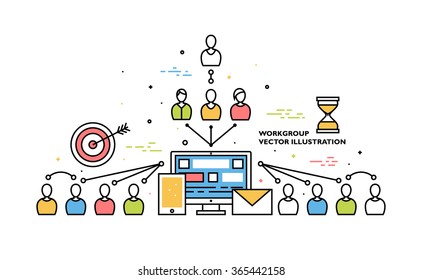 Estilo Plano, Diseño De Arte En Línea Delgada. Conjunto de elementos e iconos vectoriales de desarrollo de aplicaciones, codificación de sitios web, tecnologías de la información y móviles. Colección moderna de vectores conceptuales