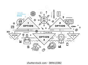 Flat Style, Thin Line Art Design. Set of application development, web site coding, information and mobile technologies vector icons and elements. Modern concept vectors collection