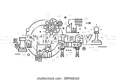 Flat Style, Thin Line Art Design. Set of application development, web site coding, information and mobile technologies vector icons and elements. Modern concept vectors collection