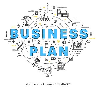 Flat Style, Thin Line Art Design. Set of application development, web site coding, information and mobile technologies vector icons and elements. Modern vectors collection. Business Plan Concept