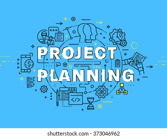 Flachstil, Thin Line Business Design. Set von Anwendungsentwicklung, Teamwork, Web-Site-Codierung, Informationen und mobile Technologien Vektorsymbole und -elemente. Moderne Kollektion von Vektorgrafiken