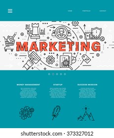 Flat Style, Thin Line One Page Web Site Design. Set of application development, web site coding, information and mobile technologies vector icons and elements. Modern concept vectors collection