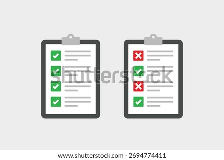 Flat style todo list with check boxes