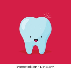 Flat style tooth vector icon set illustration.