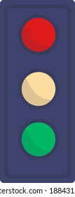 Flat Style Traffic Lights Concept Illustration