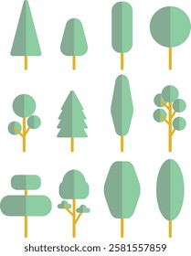 Flat Style Tree Illustration – A clean and modern vector illustration featuring a beautifully designed tree in a flat style. Perfect for digital projects, branding, websites, posters, and more.