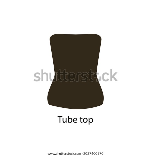 Flat Style Tube Top\
Vector illustartion. Cartoon style simple tube sytle top vector\
icon isolated on white background. Modern Simple strapless top for\
women. Clothes icon