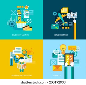 Iconos de interfaz de usuario de estilo plano para su proyecto de negocio, promoción de marketing, publicidad móvil, seo, investigación y análisis.