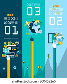 Iconos de interfaz de usuario de estilo plano para su proyecto empresarial, infografías, promoción de marketing, publicidad móvil, seo, investigación y análisis.