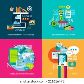 Flat Style UI Icons to use for your business project, marketing promotion, mobile advertising,seo, research and analytics.