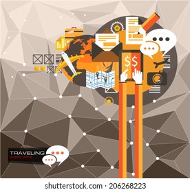 Flat Style UI  UX to use for your business project, marketing promotion, mobile advertising,seo, research and analytics.